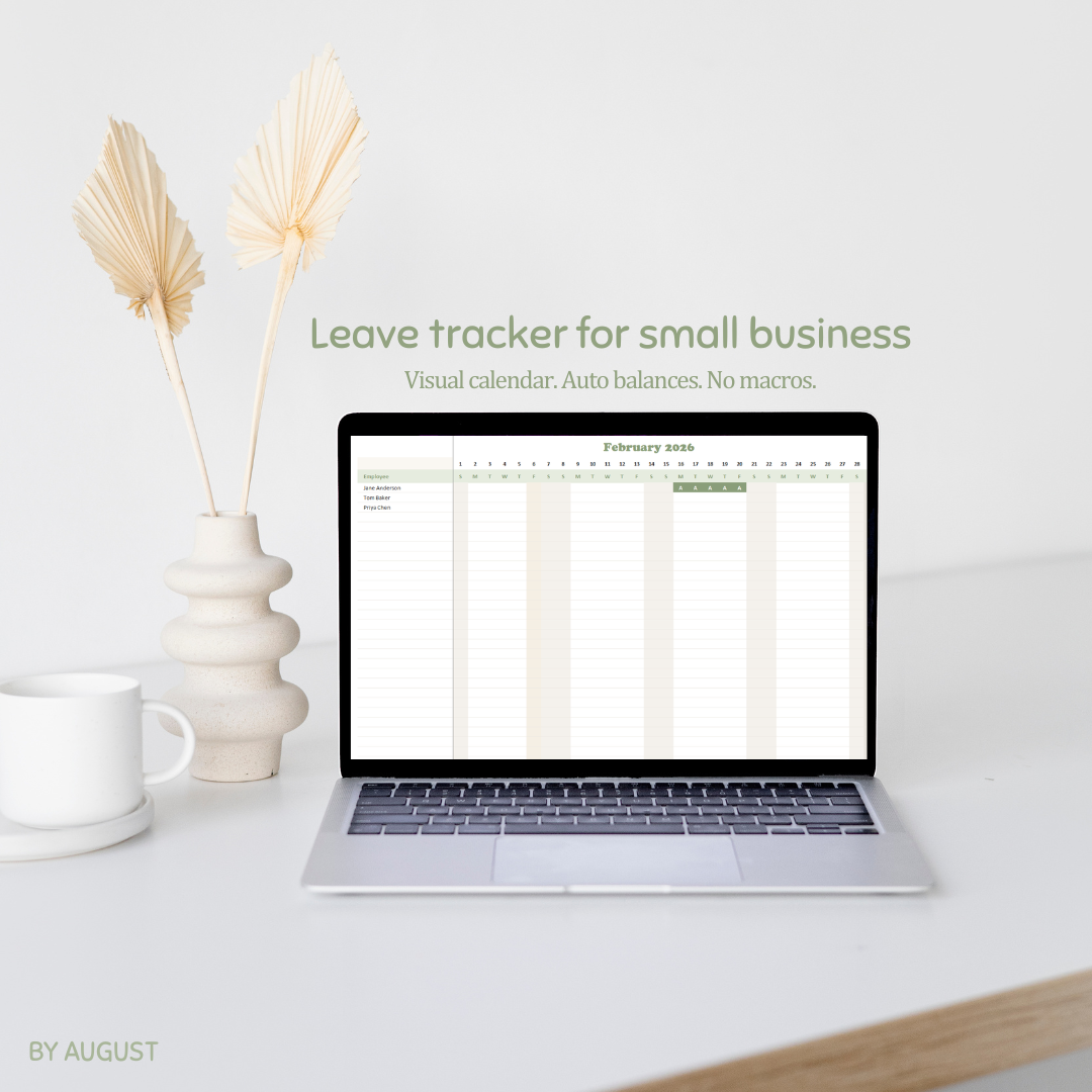 Leave Request & Tracking System: Excel Template for Small Business