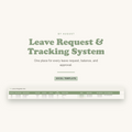 Leave Request & Tracking System: Excel Template for Small Business
